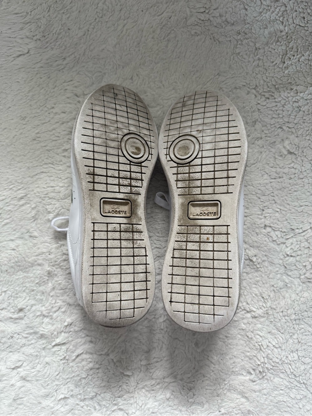 Lacoste White Leather Low-Top Sneakers with Green Croc - Picture 6 of 9